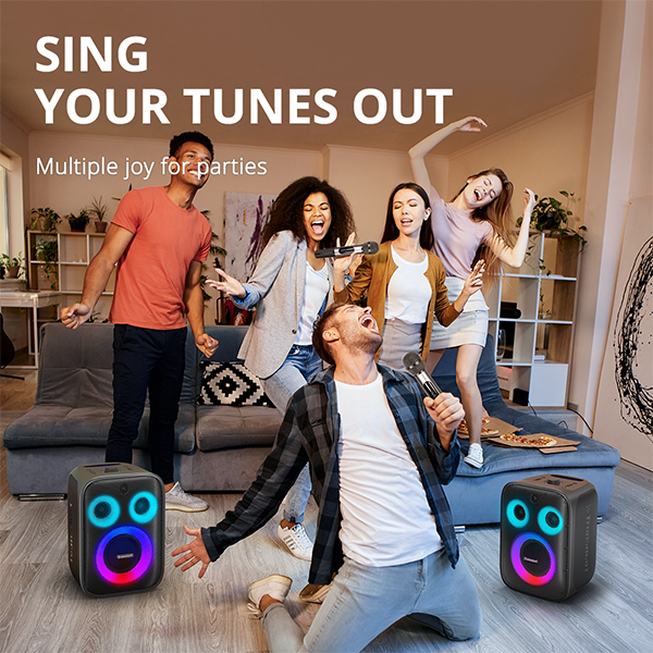 Altavoz Bluetooth Tronsmart Halo 200 con Karaoke y Micrófono Inalámbrico | Perfecto para Fiestas y Eventos