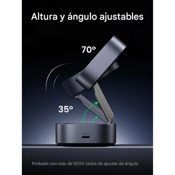 UGREEN W702 35316 – Cargador Inalámbrico Magnético 2 en 1 15W