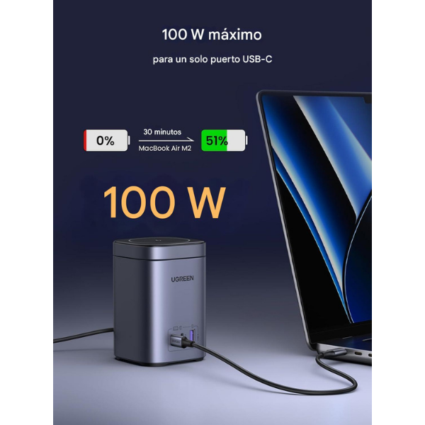 UGREEN CD342 90905 – Estación de Carga GaN 100W con MagSafe