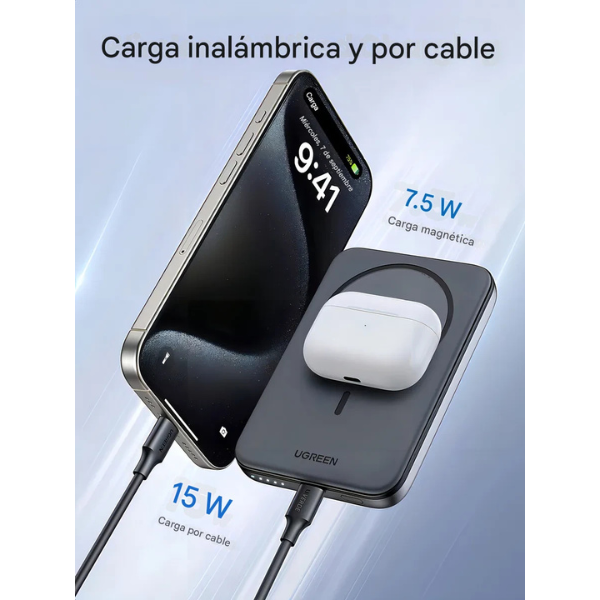 Power Bank UGREEN PB560 Magnético 5000 mAh – Modelo 25866