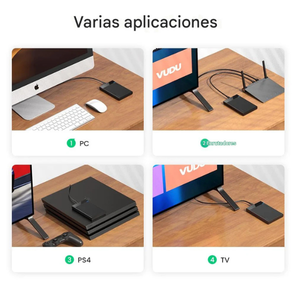 Case Disco Duro Externo Sata 2.5 3.0 Ugreen 30848 Hasta 6tb