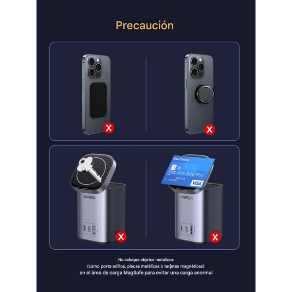 UGREEN CD342 90905 – Estación de Carga GaN 100W con MagSafe