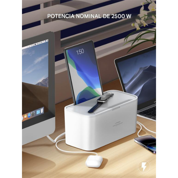 Regleta con Cargador Inalámbrico 15W y Puertos USB Rápidos LDNIO