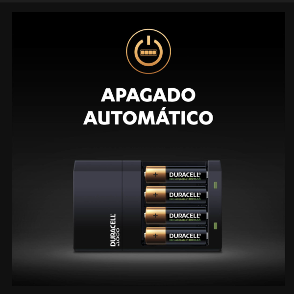 Pilas Recargables Duracell con Cargador Hi-Speed AA y AAA