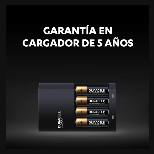 Pilas Recargables Duracell con Cargador Hi-Speed AA y AAA