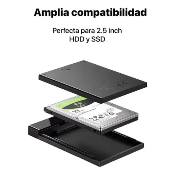 Carcasa Disco Duro 2.5'' Velocidad Sata 3.0 Hasta 6gbps