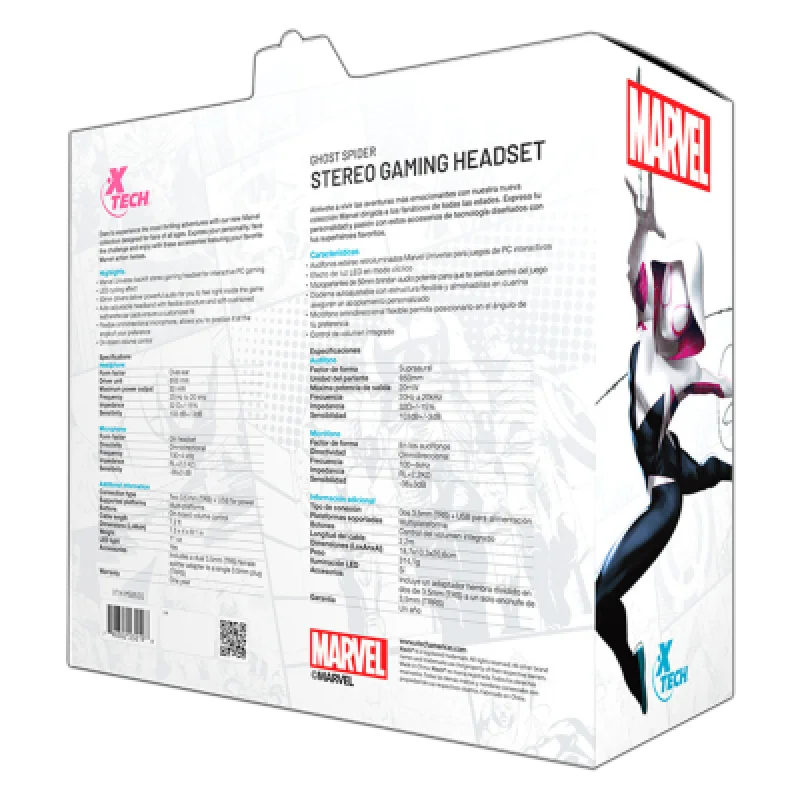 Audífonos Gamer Xtech Ghost Spider LED Micrófono 50mm