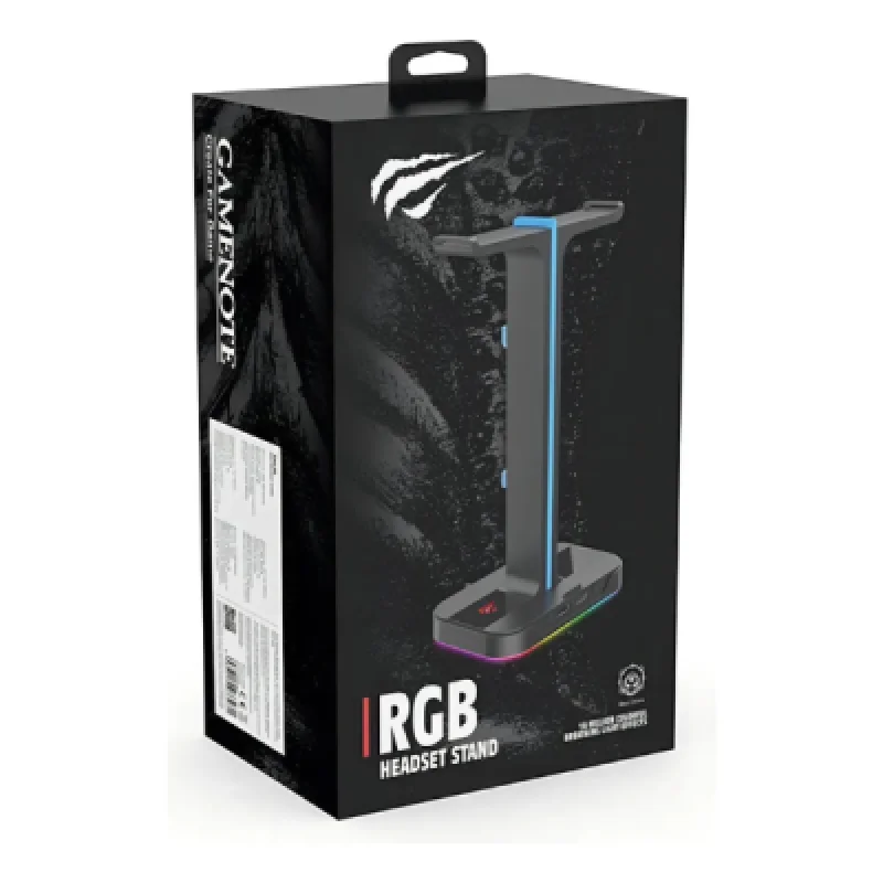 Soporte para auriculares Havit TH650 RGB con doble gancho y 2 puertos USB