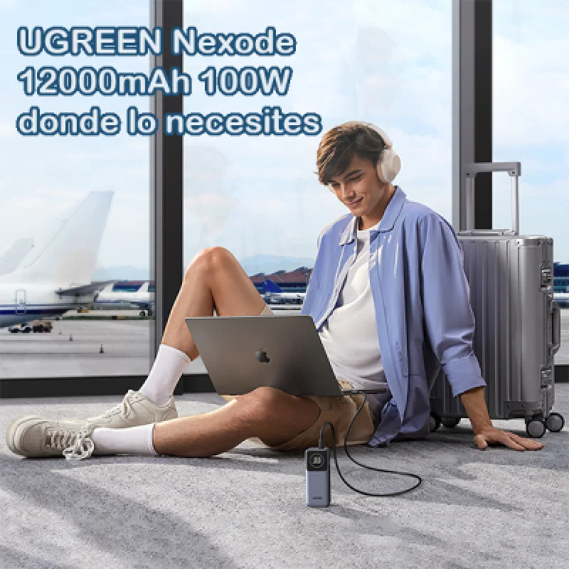 Cargador Portátil Ugreen Nexode 12000mAh 100W🔋 Carga Rápida para iPhone Laptop y Más 🚀Envío 24h Perú