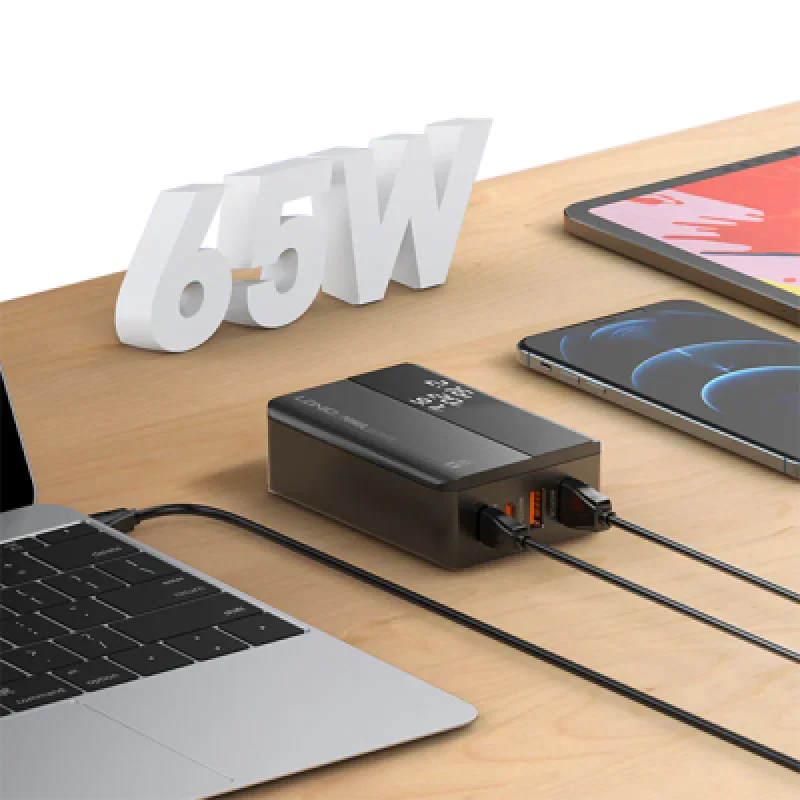 Cargador de escritorio LDNIO 65W | Carga Rápdia Múltiples Dispositivos