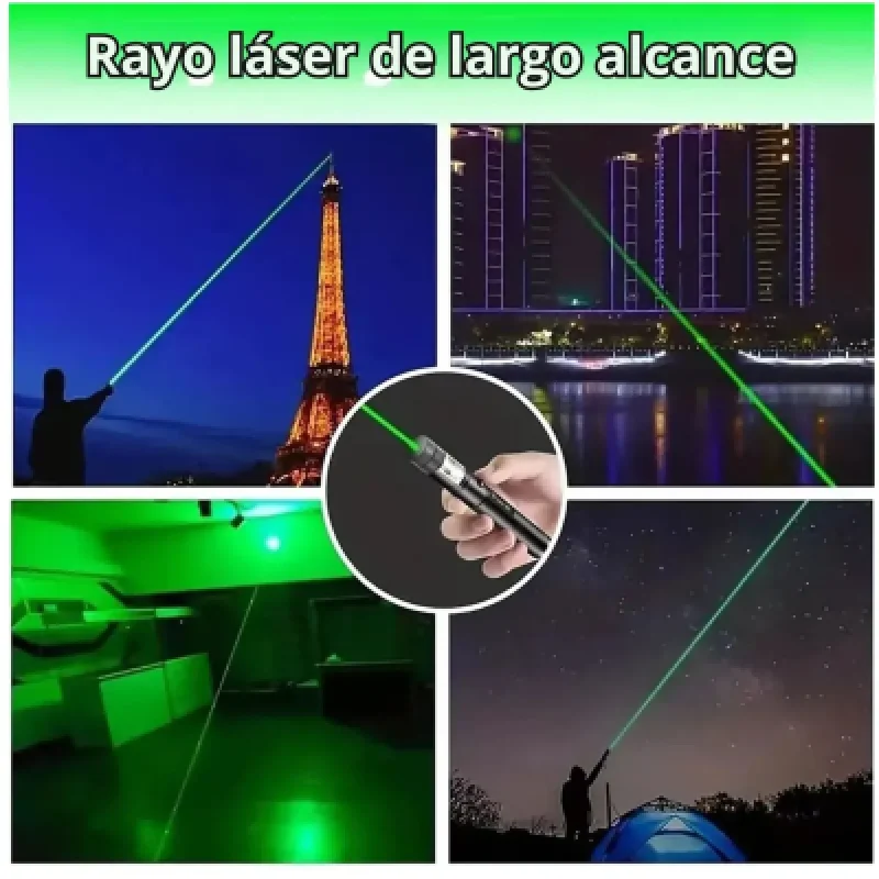 🟢 Puntero Láser Verde 3000M USB-C Cafini CN-303-T