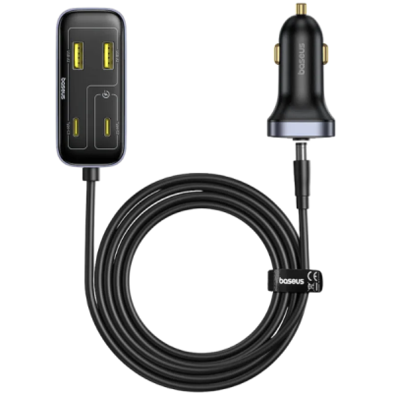 Baseus BackseatPal L1 – Cargador de Auto 3×USB A + 3×USB C 110 W