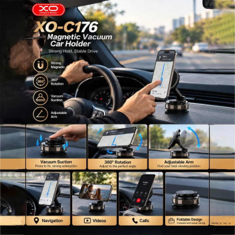 Soporte Magnético para Auto XO-C176 360° con Ventosa 🚗📱
