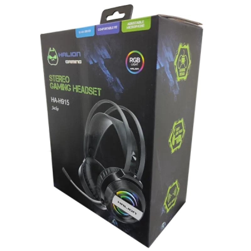 Audífonos Gamer Halion HA 915 Jacko con Micrófono y Diadema RGB