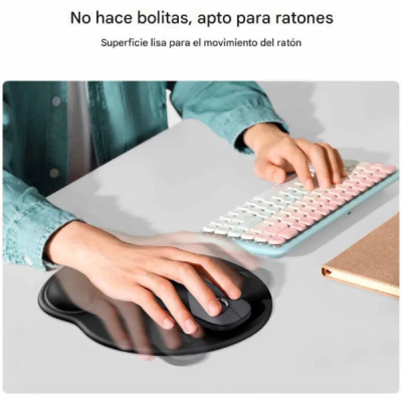 Alfombrilla de Mouse UGREEN LP668 (25245) con Soporte Ergonómico para Muñeca – Color Negro