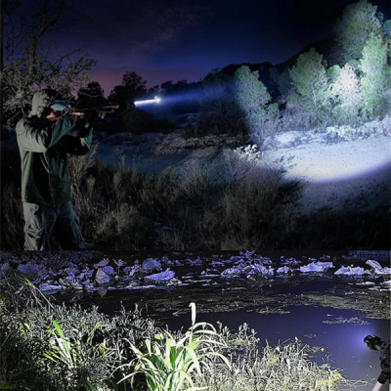 Linterna Recargable Shustar S 001 LED | 8000 Lúmenes 500m Alcance IPX 6 hasta 5 horas de Autonomía