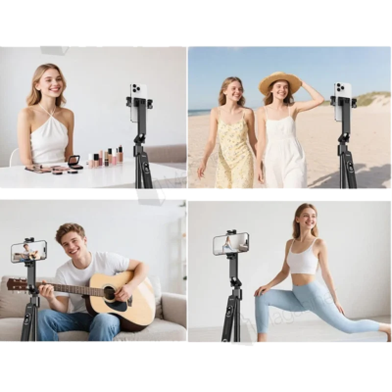 Soporte trípode 360° Hoco K32 con seguimiento facial y Bluetooth