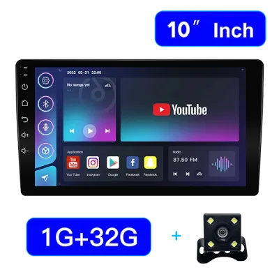 Auto Radio Android 1 Din con pantalla de 10 pulgadas 1GB RAM + Cámara Reversa para Auto