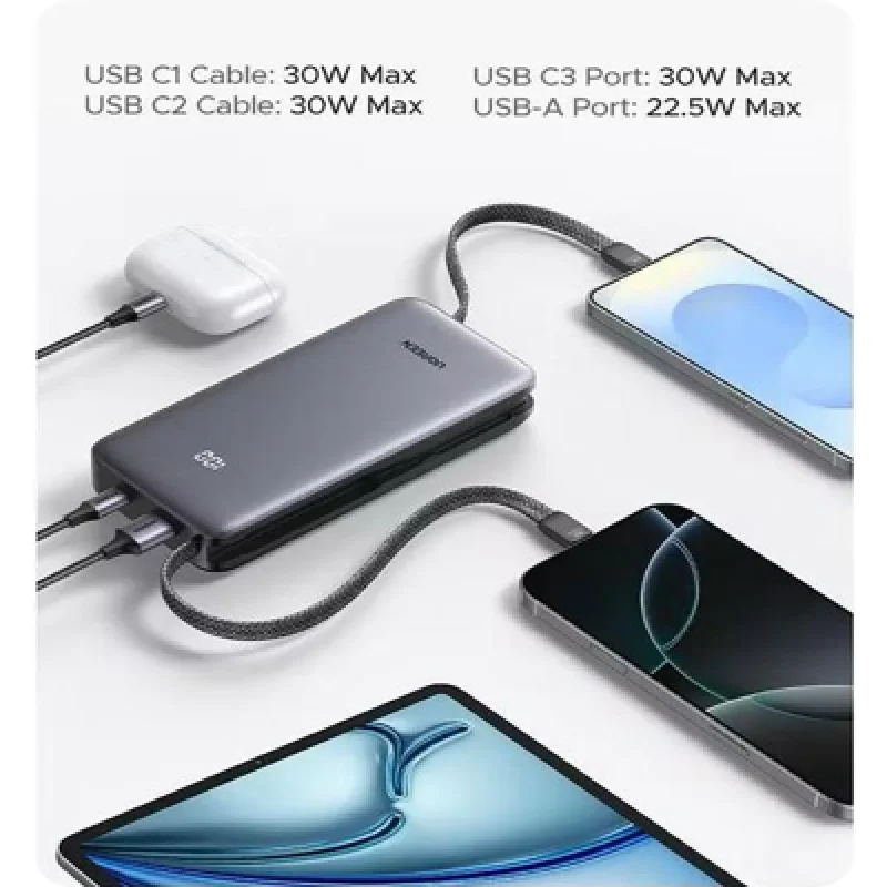 Power Bank Ugreen 20000mAh 30W PB528 | Cargador Portátil USB-C 🔋