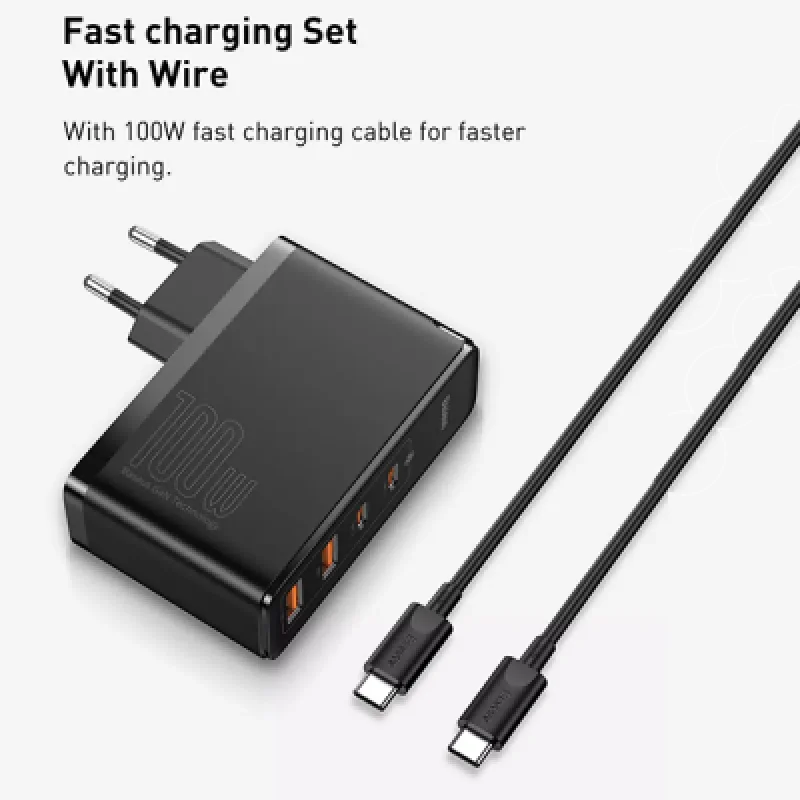 Cargador Universal Baseus GAN2 Pro 100W | Carga Rápida para Múltiples Dispositivos