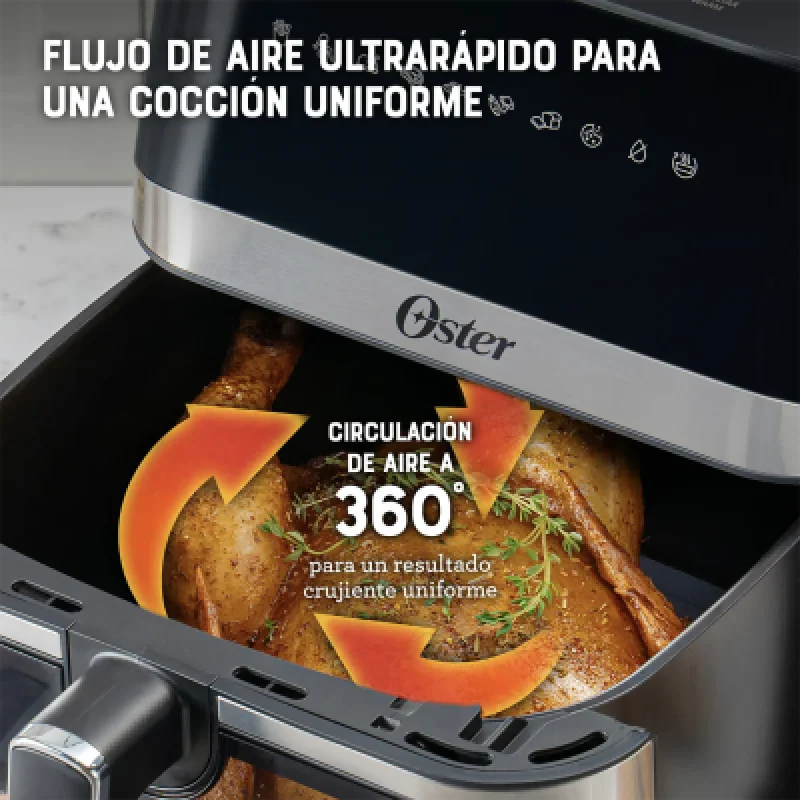 Freidora de Aire Oster 7.5L Digital DiamondForce 10 Programas🍖