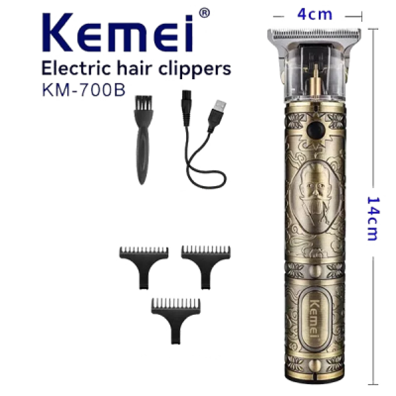 Máquina de Cortar Cabello Profesional KEMEI KM 700b | Corte Preciso y Potente para Hombre
