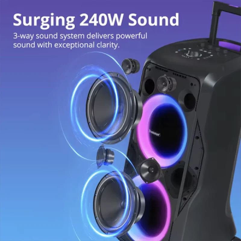 Parlante Karaoke Bluetooth Tronsmart Halo 300 240W⭐