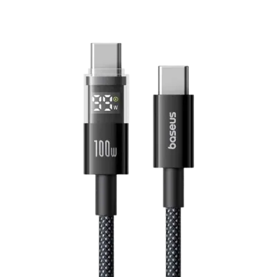 ⚡ Baseus USB C a USB C – Cable de 2m con 100W y Carga Rápida PD/QC
