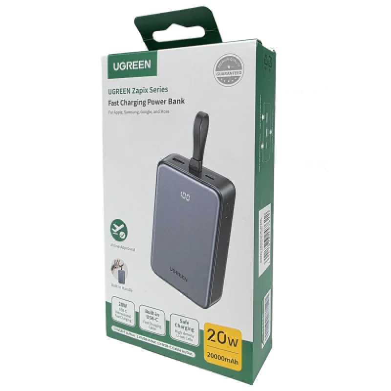 Power Bank UGREEN 20000mAh 20W PB505 Carga Rápida USB-C