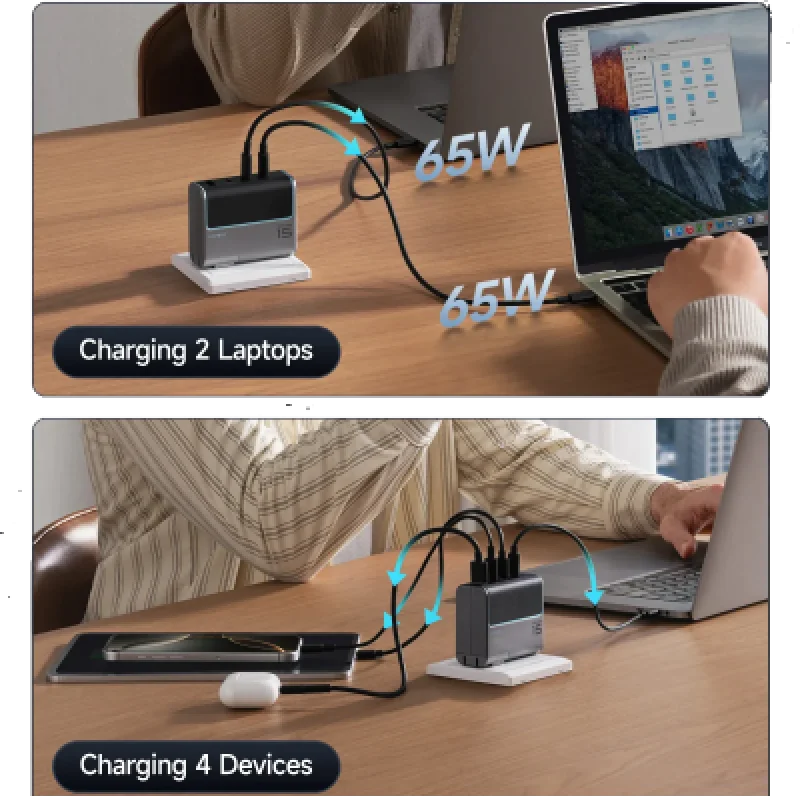 ⚡ Cargador CUKTECH 140W GaN USB-C 4 Puertos | Rápido y Seguro