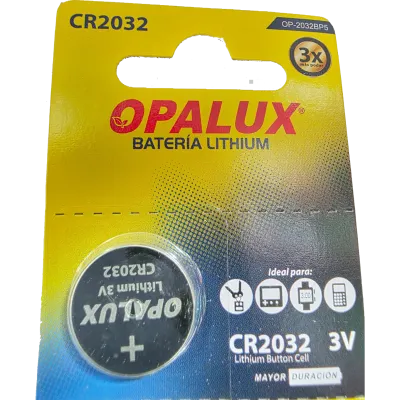 Batería de Litio CR2032 Opalux 3V Pack 5 Unidades Original 🔋