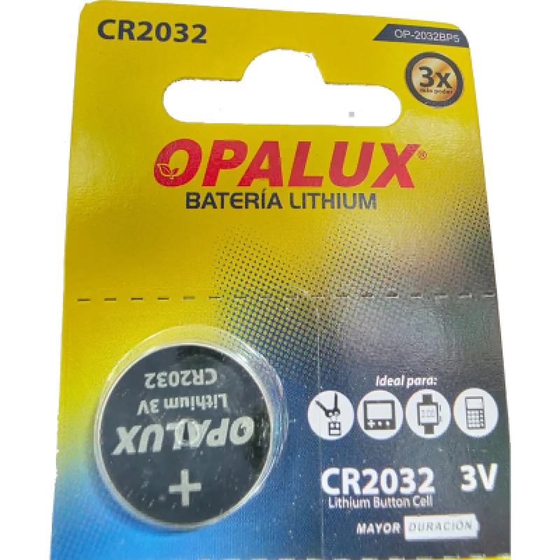 Batería CR2032 Opalux 3V Pack 5 | Pilas Litio Original