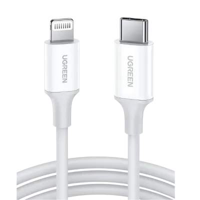 UGREEN 10493 – Cable USB C a Lightning 1m 60W Blanco