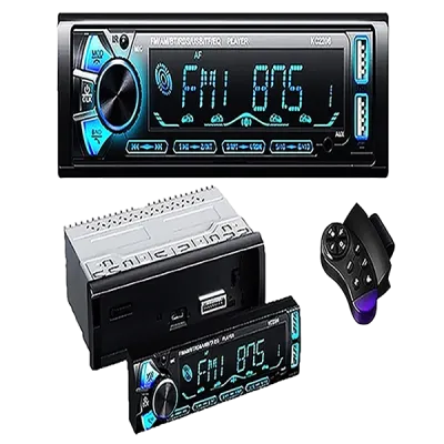 🚖 Auto Radio 1 Din con pantalla led Mascara Desmontable | Conexión Bluetooth y doble puerto USB ​🎶