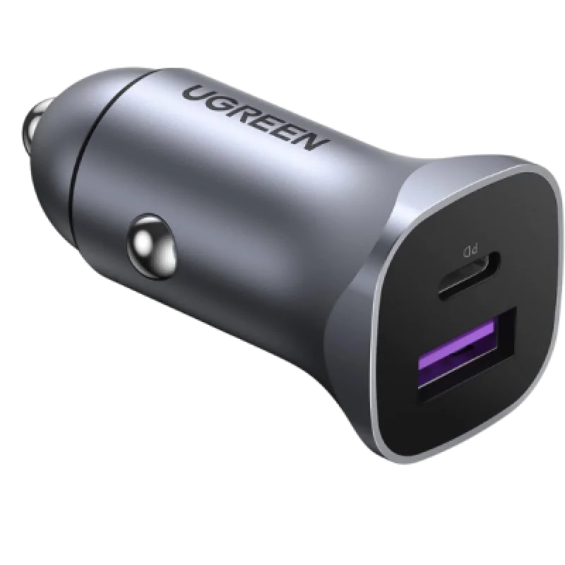 Cargador de Auto UGREEN 30W Dual USB A + USB C