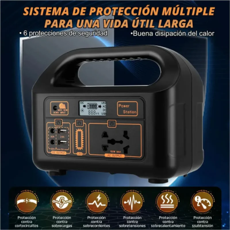 Kit Solar Portátil SANCI 150W con Panel y Batería | Energía Limpia⚡☀️