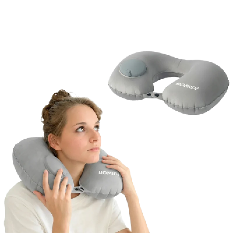 ⭐ Almohada de Cuello Inflable BOMIDI U02 | Ideal para Casa o Viaje
