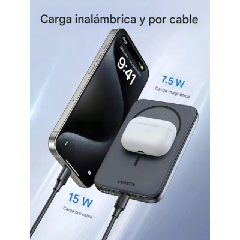 Power Bank UGREEN PB560 Magnético 5000 mAh – Modelo 25866