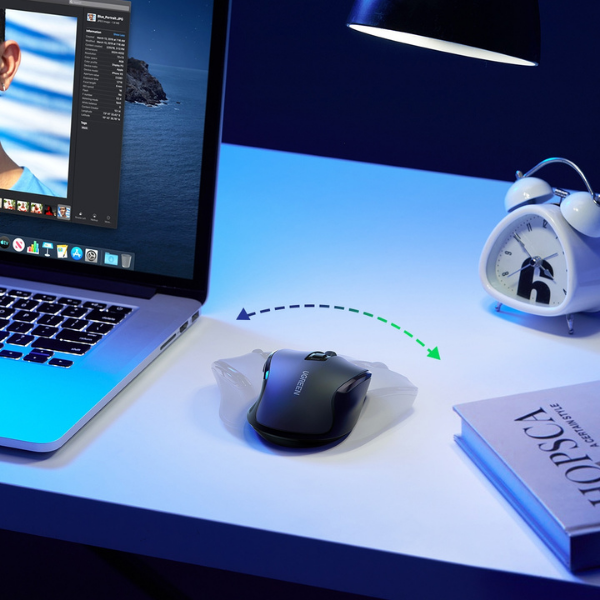 Ugreen MU006 Mouse Inalámbrico Silencioso – Negro