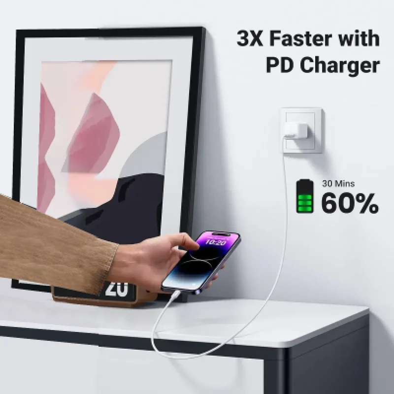 Cable USB-C a Lightning UGREEN 10493 MFi 20W Carga Rápida