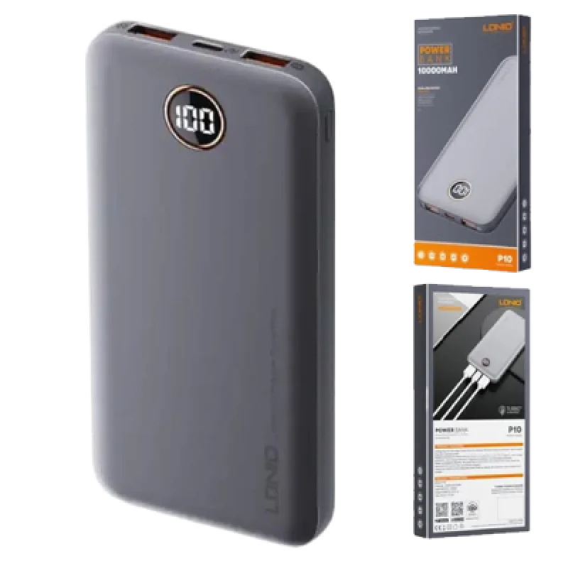 Batería Externa Portátil LDNIO P10 37W 10000mAh