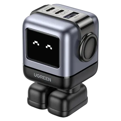 Cargador de escritorio Ugreen UNO 65W GaN 3 Puertos Tipo C ✔
