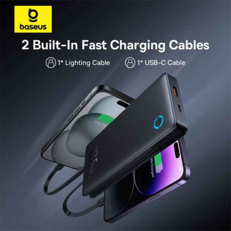 Cargador Portátil Baseus 10000mAh 22.5W Carga Rápida para Celular