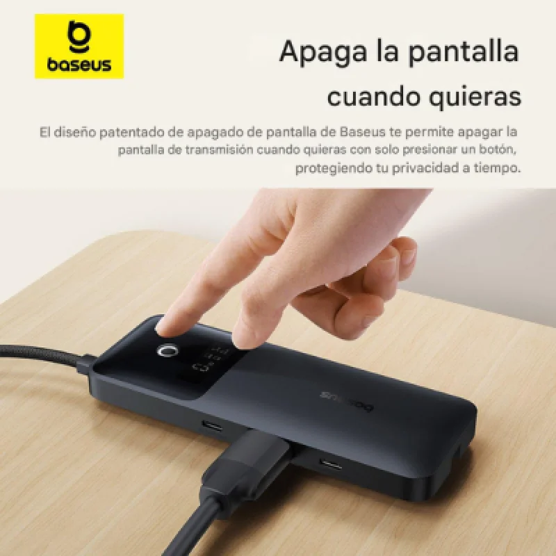 Baseus Dual Fast Charging 6 in 1 HUB – USB C a HDMI 4K 100 W y múltiples puertos