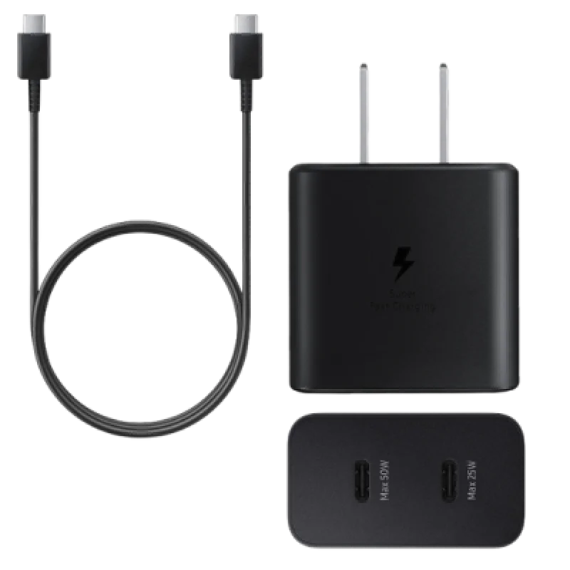 Cargador Samsung 50W Duo con 2 Puertos USB C – Carga Súper Rápida