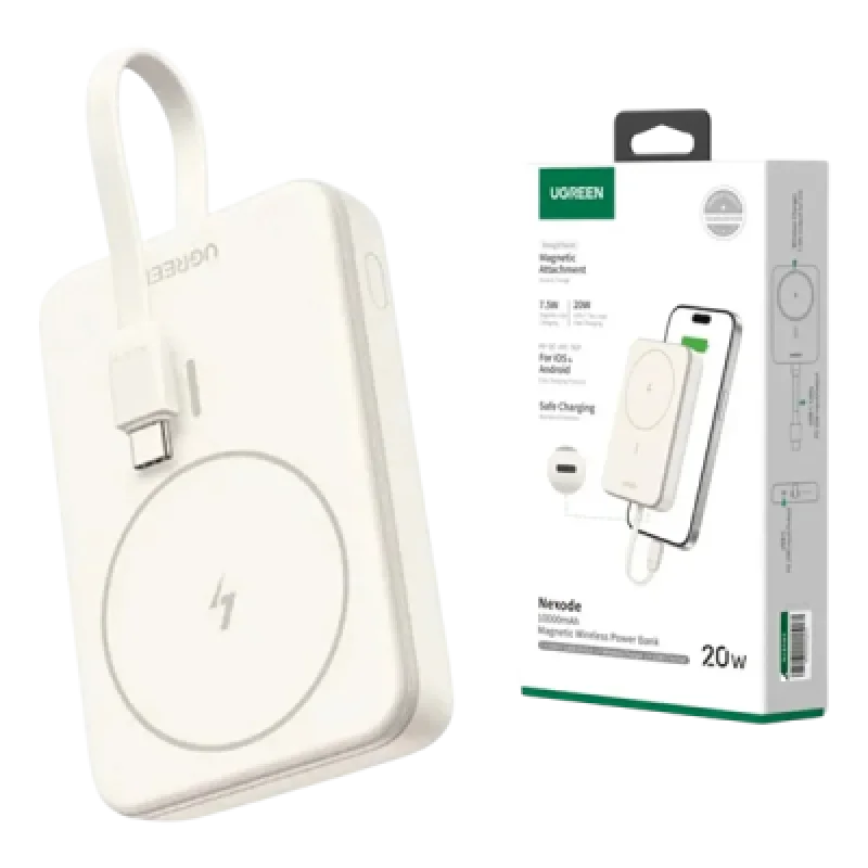 Cargador Inalámbrico Ugreen 10000mAh 20W PB760 Rápido y Portátil⚡