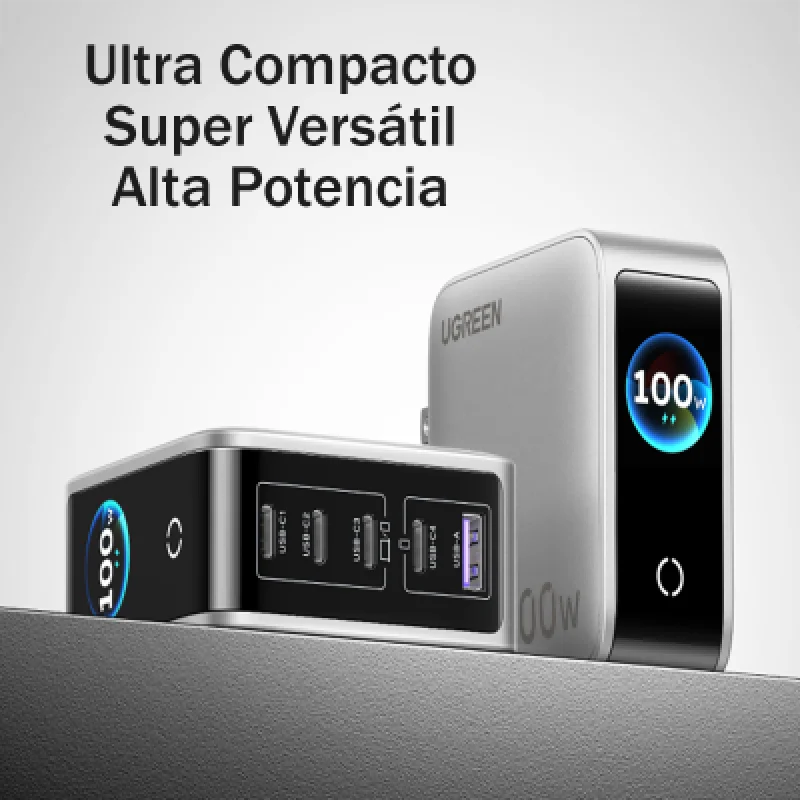 Cargador Ugreen 100W GaN X773 Nexode Pro 5 Puertos | Rápido y Potente⚡