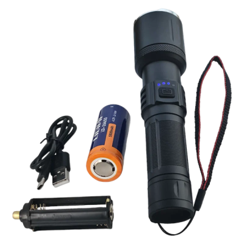 Linterna recargable LED LIDIMI LD L73022A | Potente impermeable ideal para emergencias y camping.