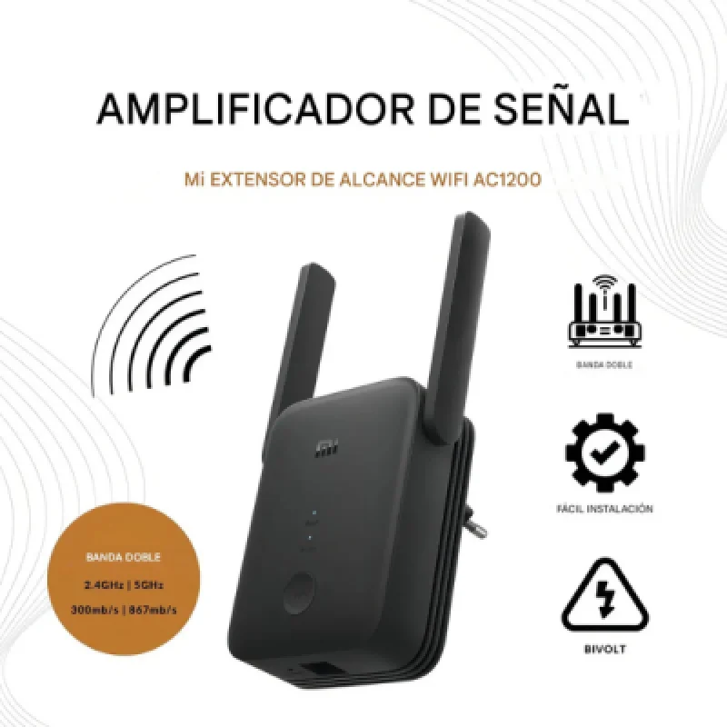 Router Dual Band Xiaomi AC1200 – 1167 Mbps 4 antenas puertos Gigabit