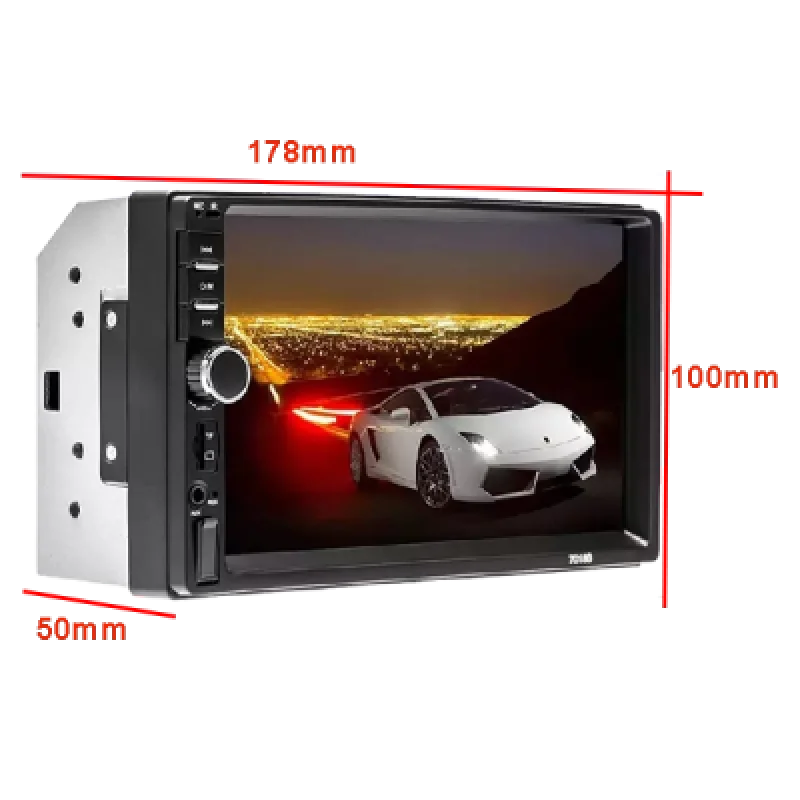 Autoradio 7 Pulgadas 2 Din WinCE con Perilla Cámara Retrovisor Soporte MirrorLink Wifi espejo iPhone y CarPlay | Compatible Android